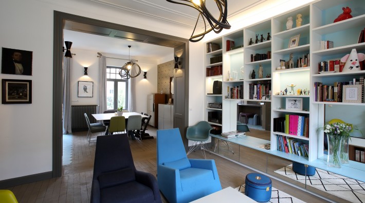 Rénovation complète de maison à Luxembourg salon salle à manger 1