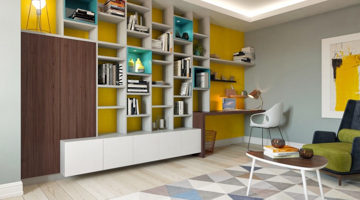 Bibliothèque meubles sur mesure